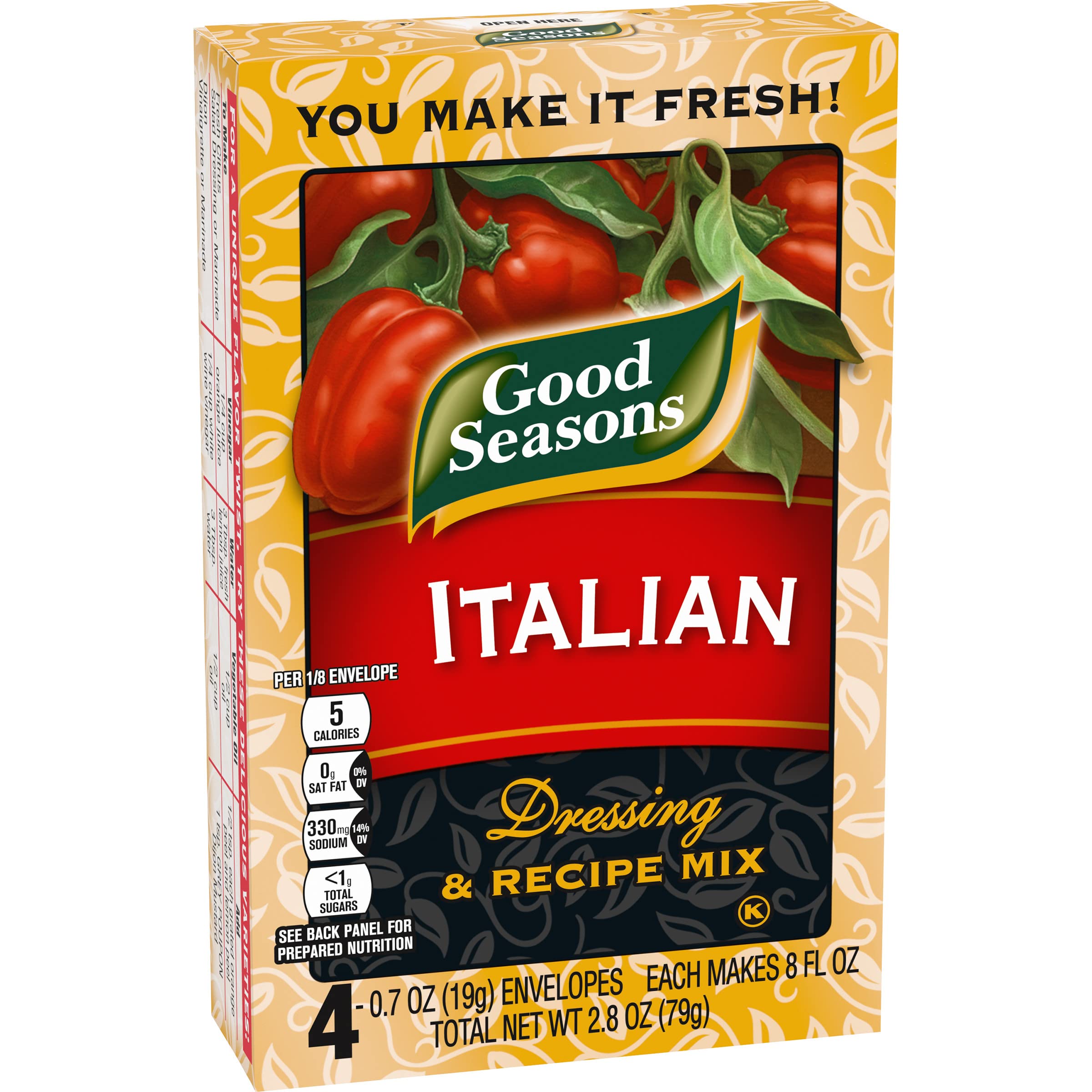 Good Seasons Italian Dressing contains no saturated fat