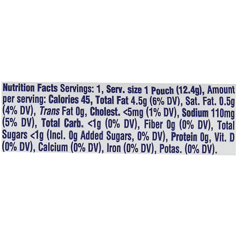 Closeup of Kraft Ranch packet showing creamy texture and rich flavor