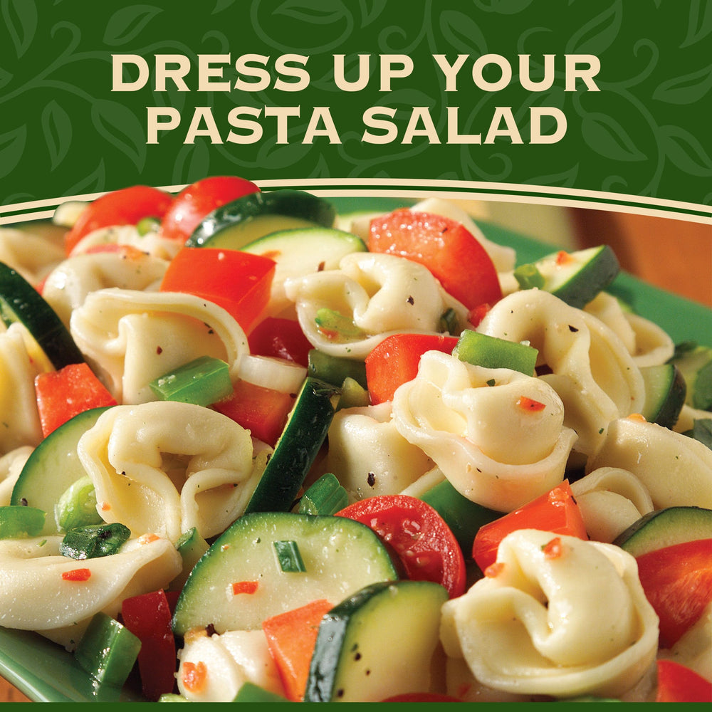 Good Seasons Zesty Italian dressing used on crostini with garlic notes