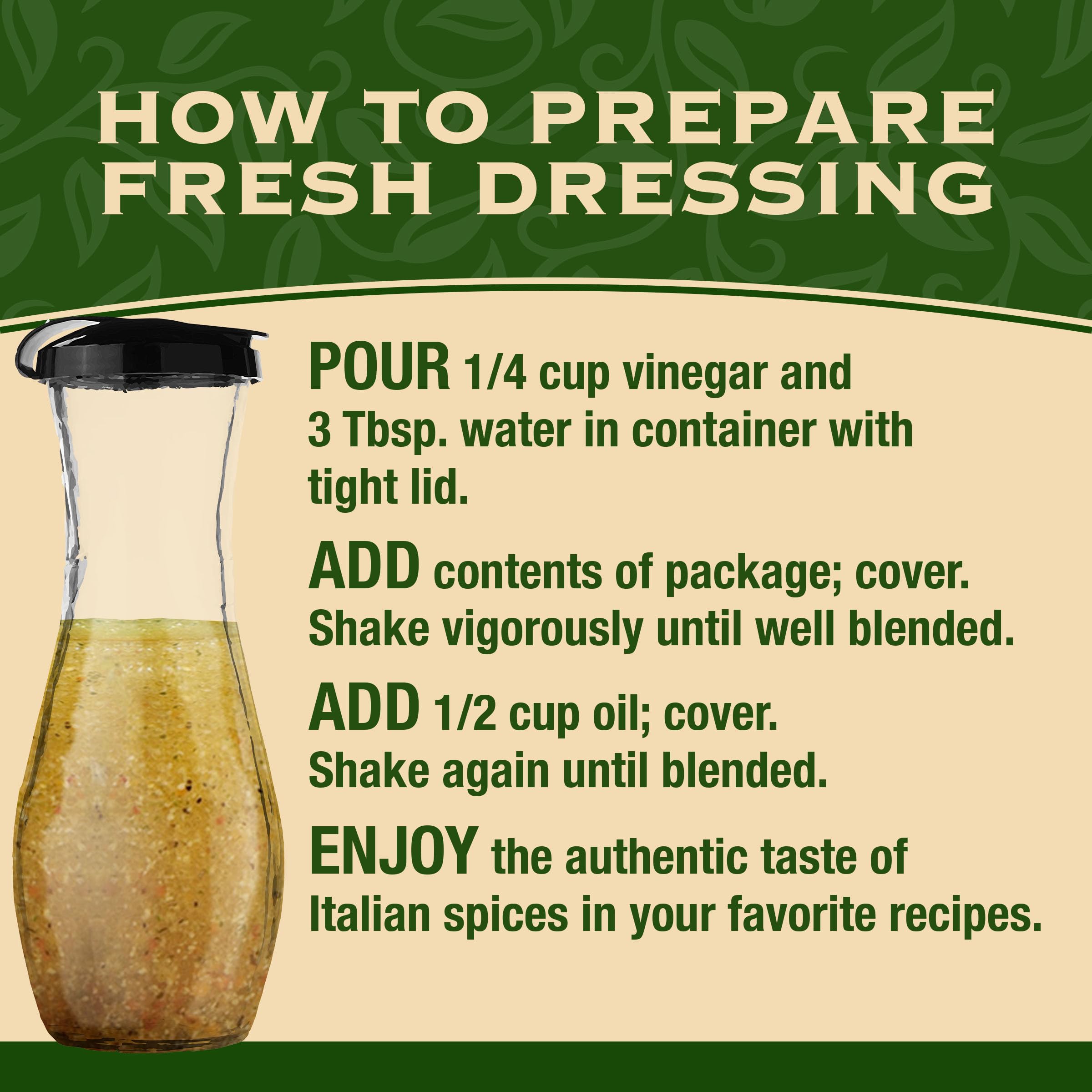 Good Seasons Zesty Italian dressing on rice salad for easy flavor