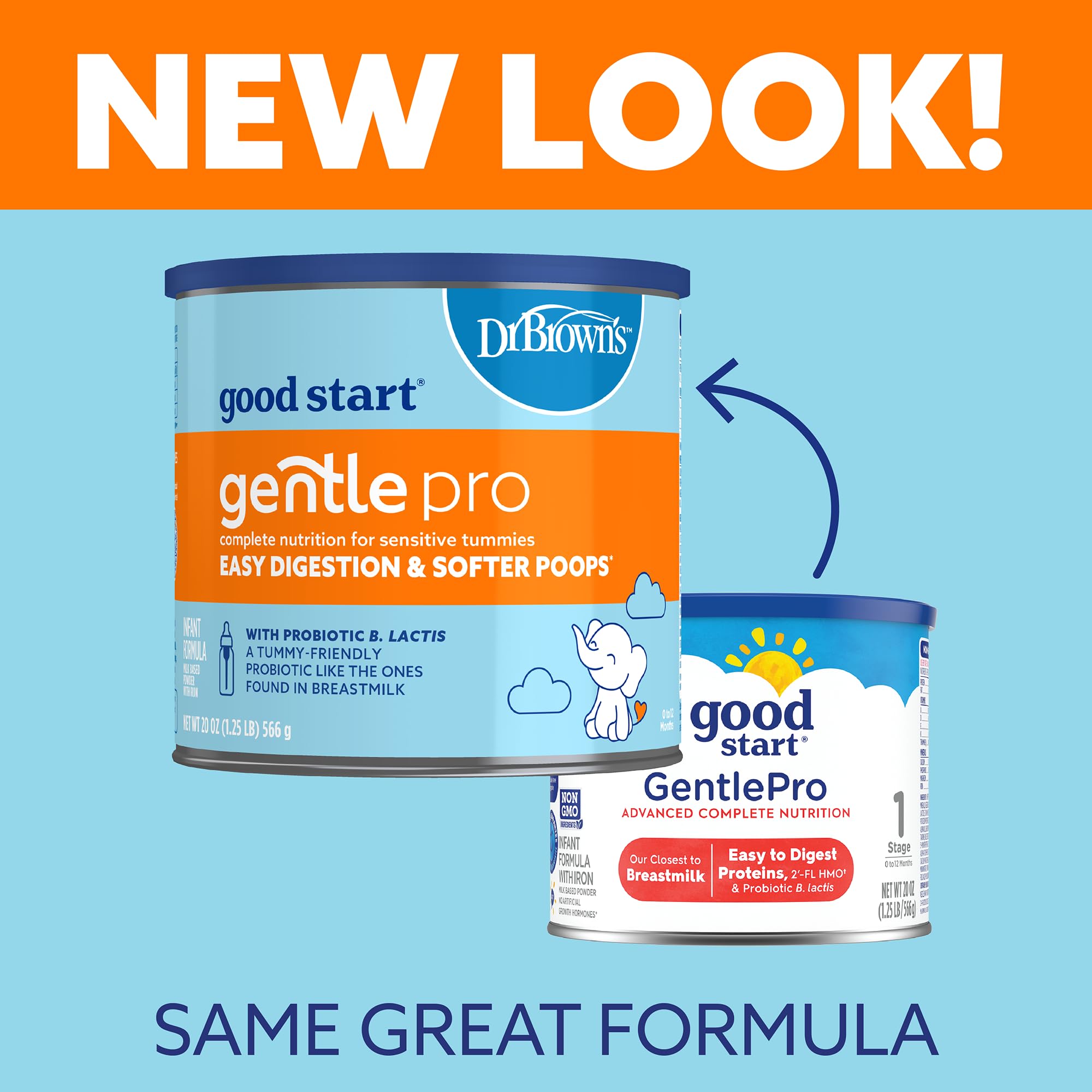 Good Start Gentle Pro probiotic B. lactis close-up highlighting tummy-friendly support for babies.