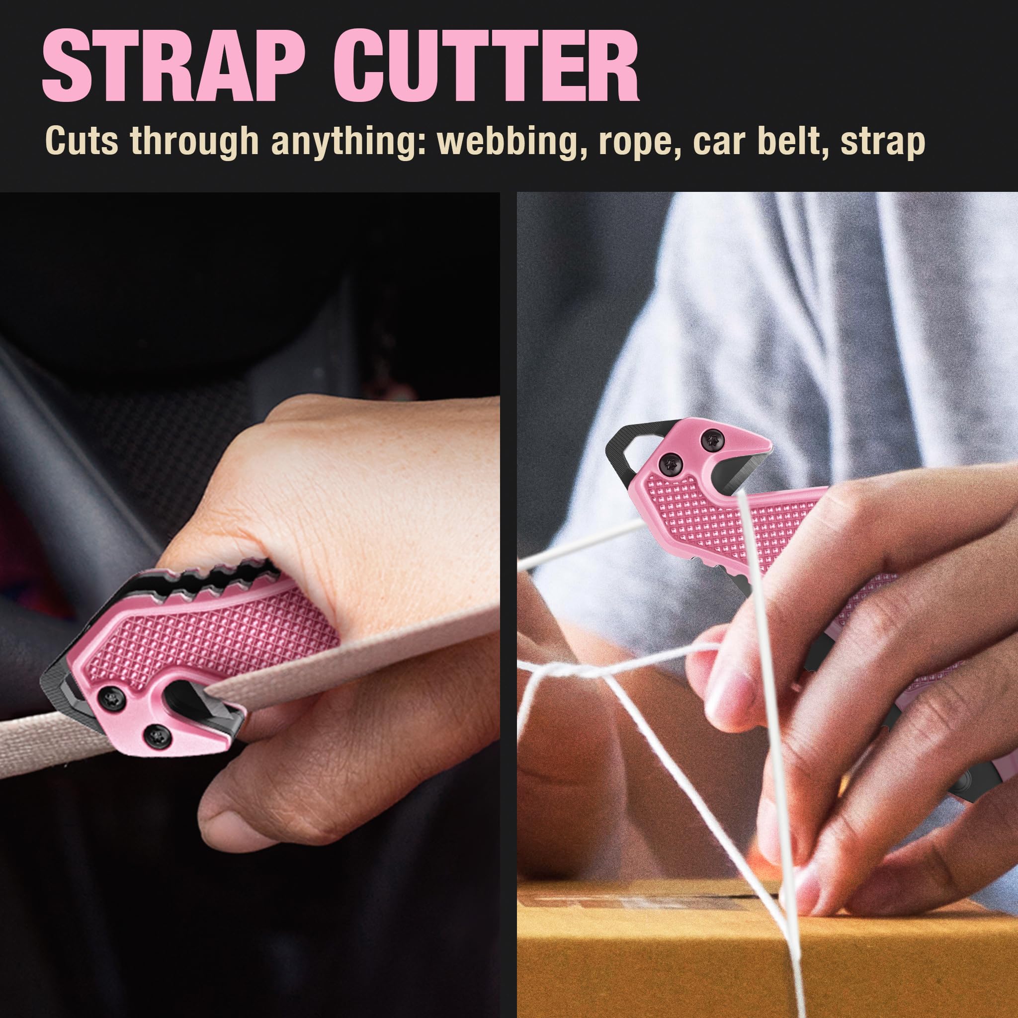 GOOD WORKER pink knife with ergonomic aluminum handle for comfortable grip.