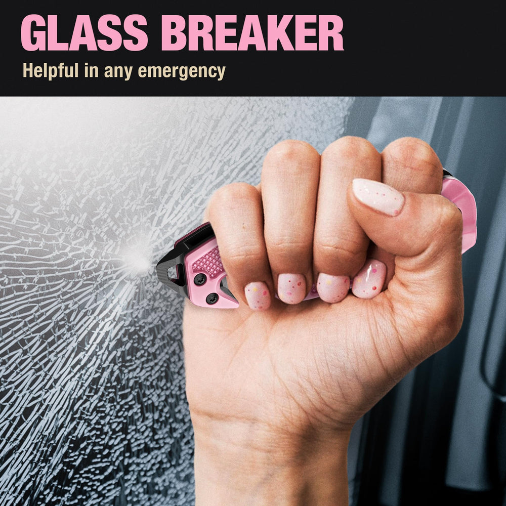 GOOD WORKER pink knife featuring lanyard hole for easy tethering.