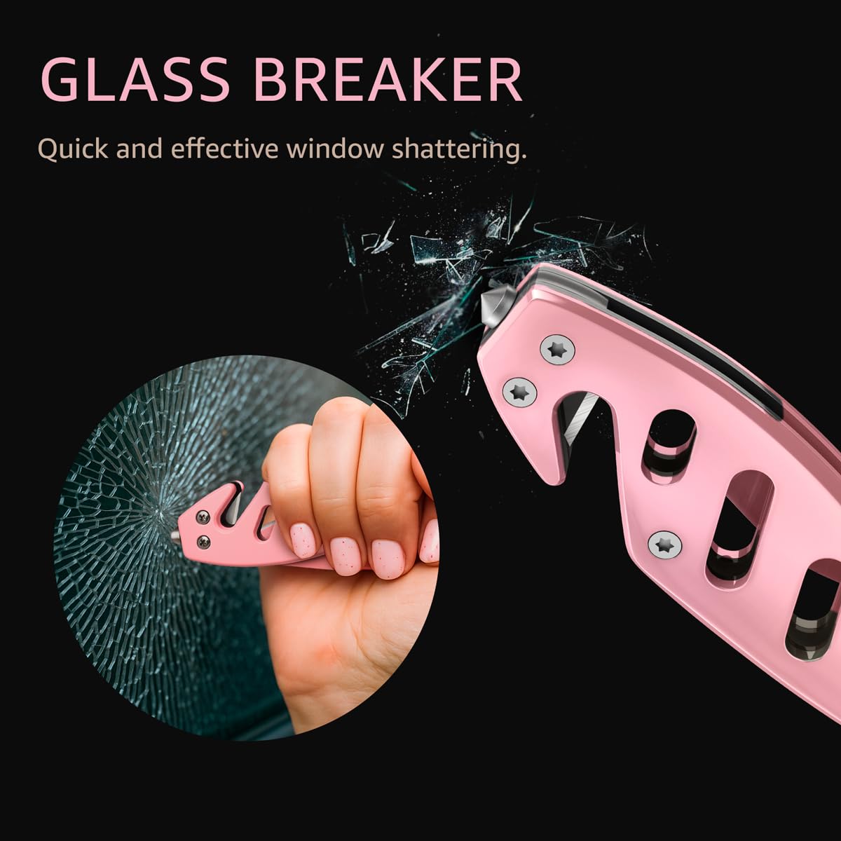 GOOD WORKER pink pocket knife pocket clip for secure daily carry.