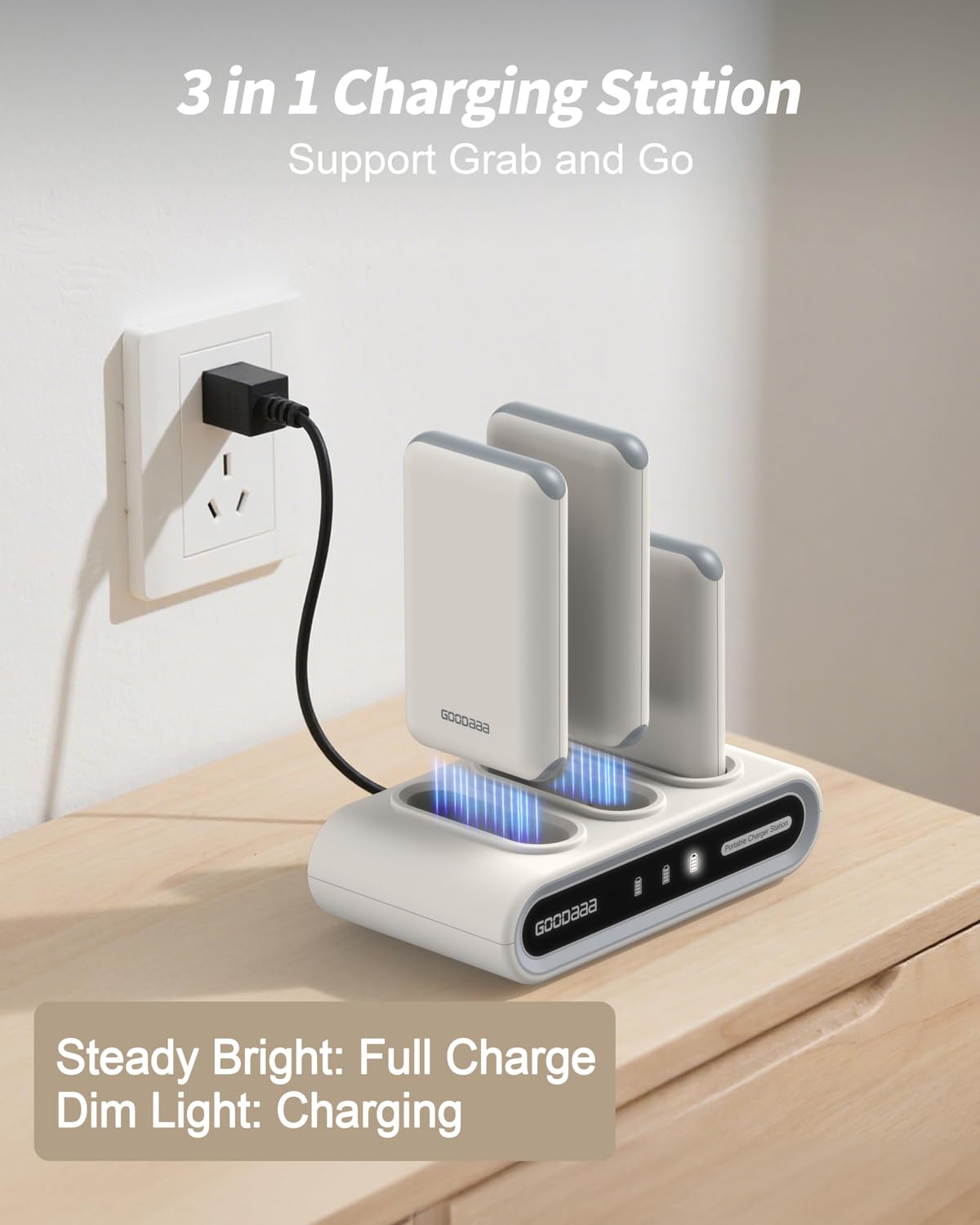 GOODaaa USB-A to USB-C adapter included for versatile compatibility.