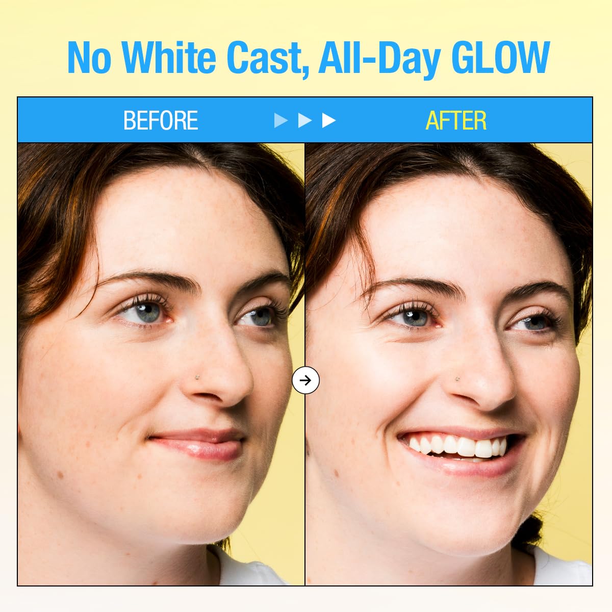 Goodal no white cast swatch on skin demonstrates universal fit.