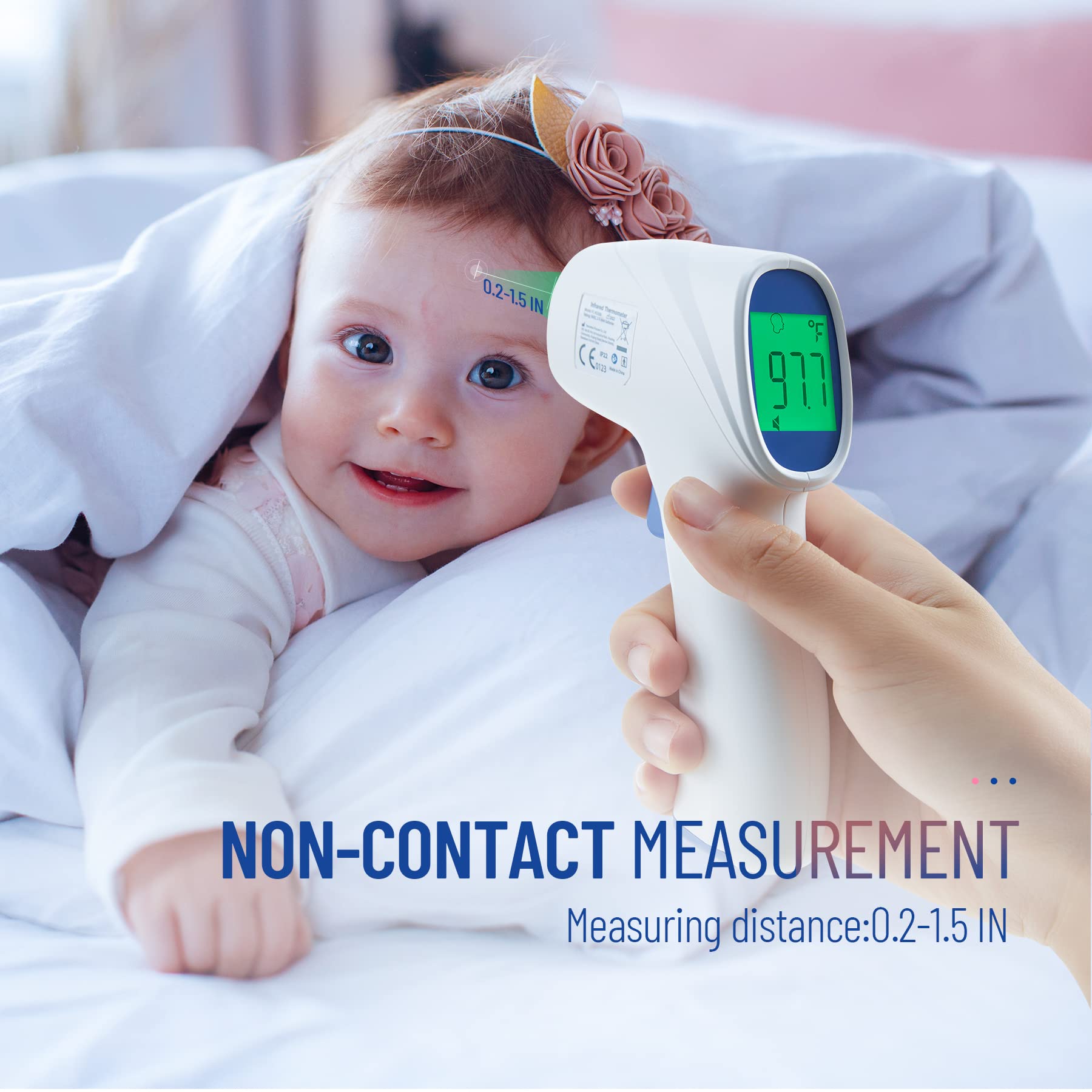 GoodBaby forehead thermometer suitable for adults and elderly users for home care.
