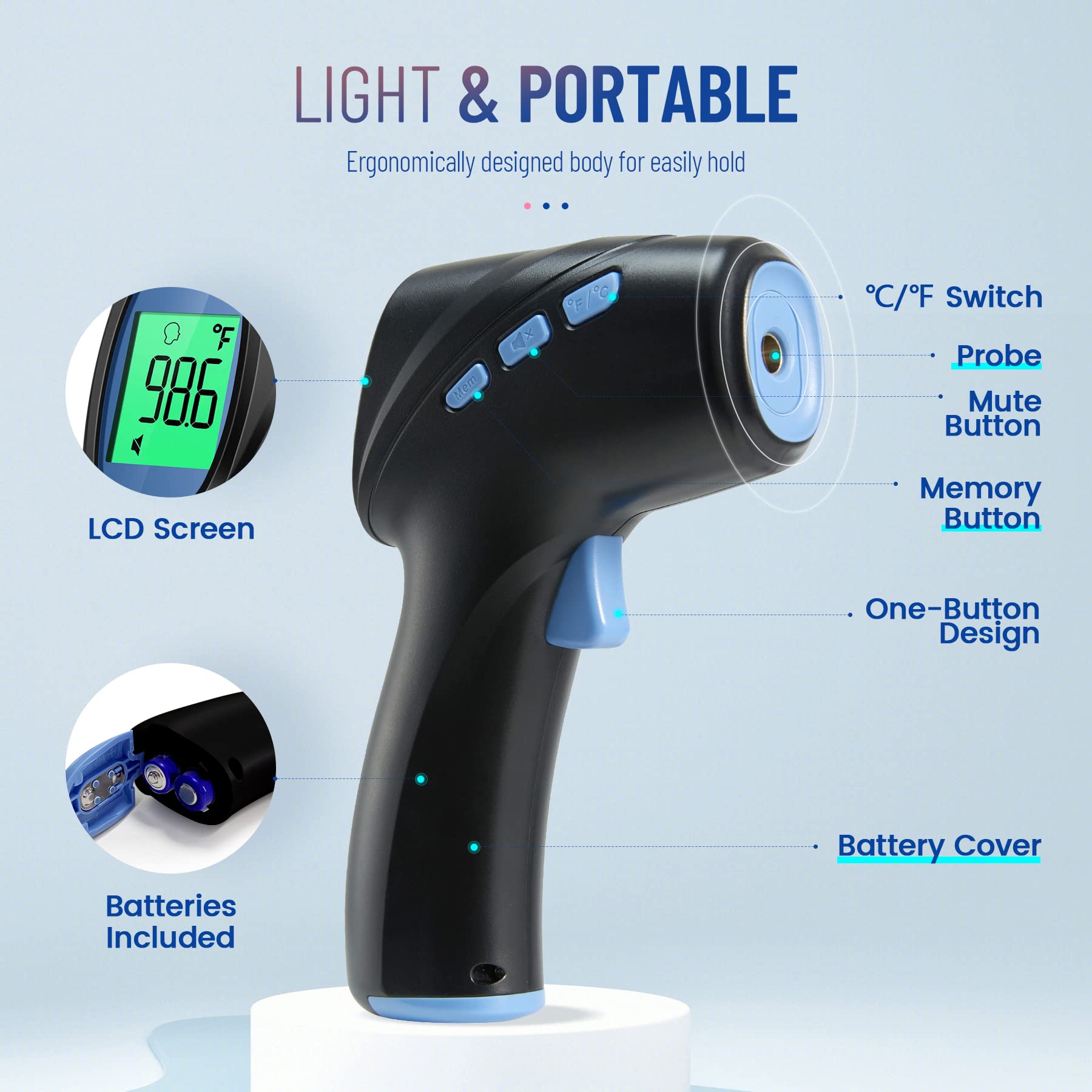 GoodBaby thermometer fever alarm display helps quick status checks.
