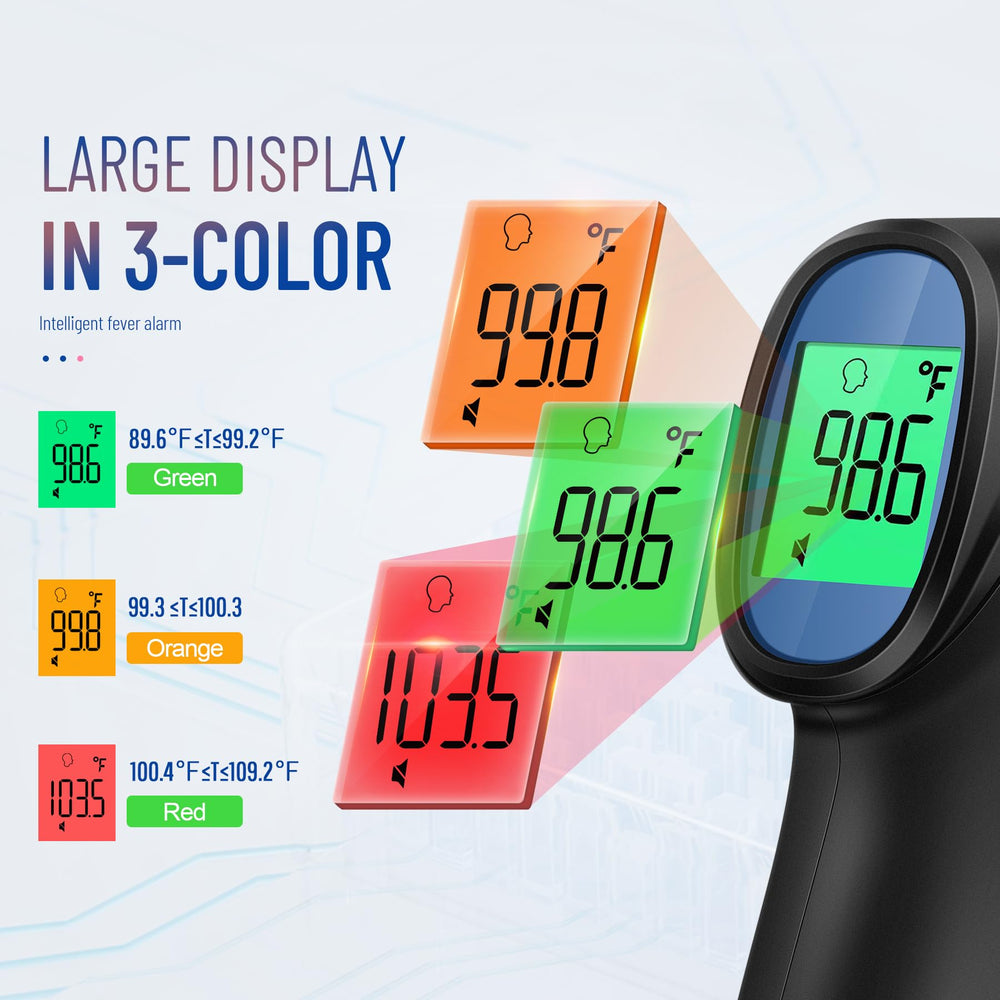 GoodBaby forehead thermometer features a simple one-button operation.