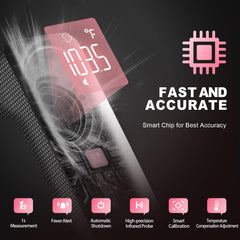 GoodBaby thermometer featuring ergonomic grip and sturdy ABS housing for confident use.