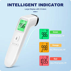 GoodBaby No-Touch Thermometer fever alarm highlights high temperature at a glance.