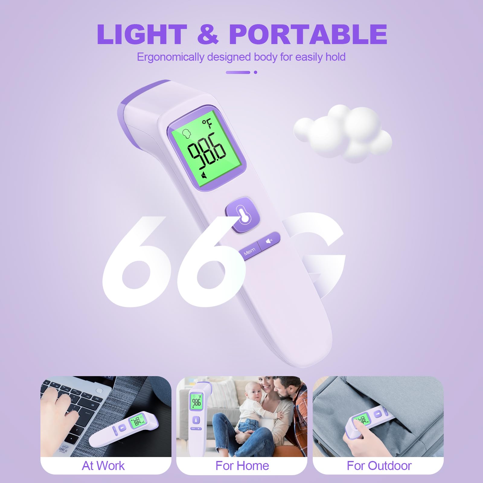 GoodBaby infrared sensor reads non contact temperature for comfort