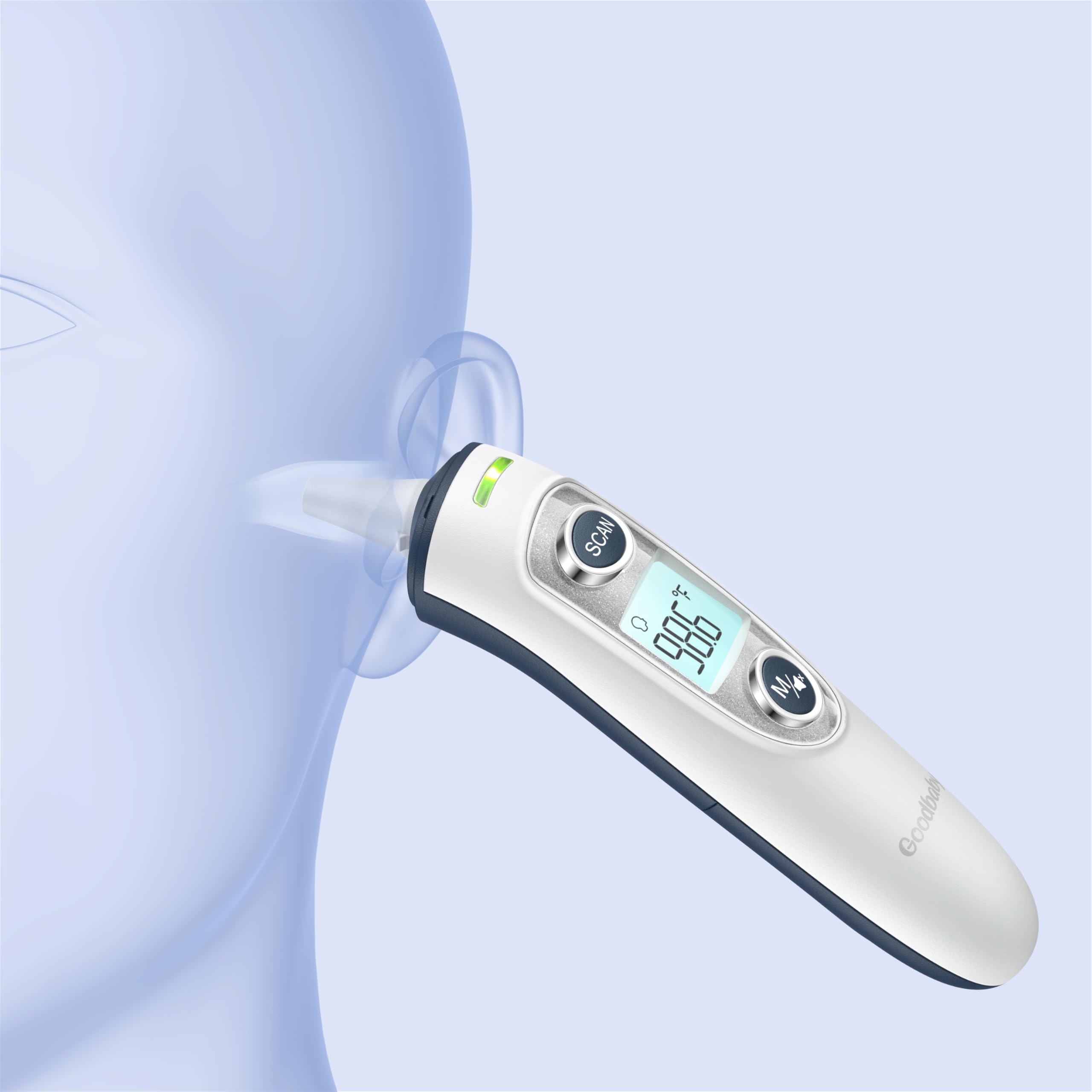 GoodBaby thermometer displaying ambient room temperature context