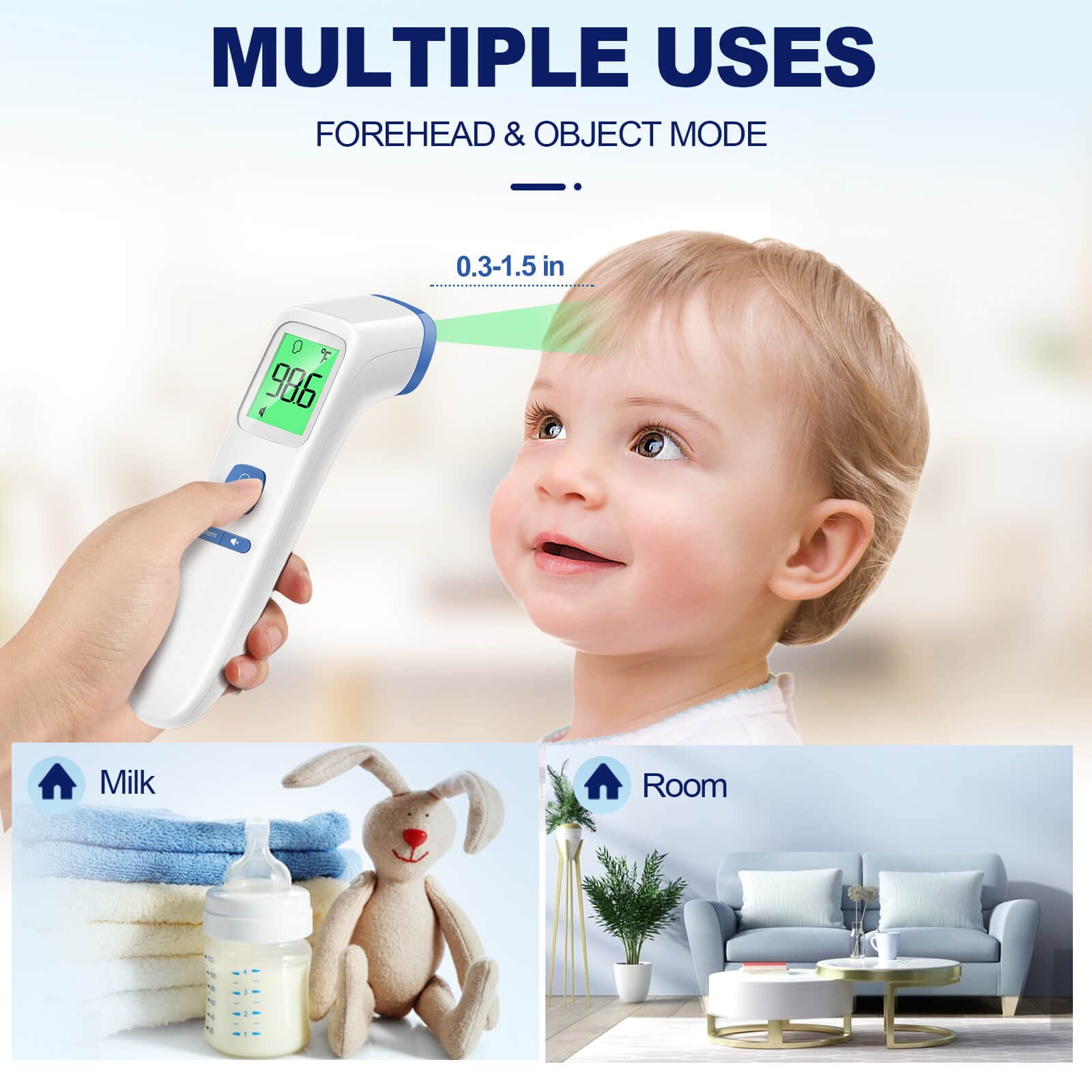 GoodBaby thermometer ergonomic design fits adults and kids comfortably.