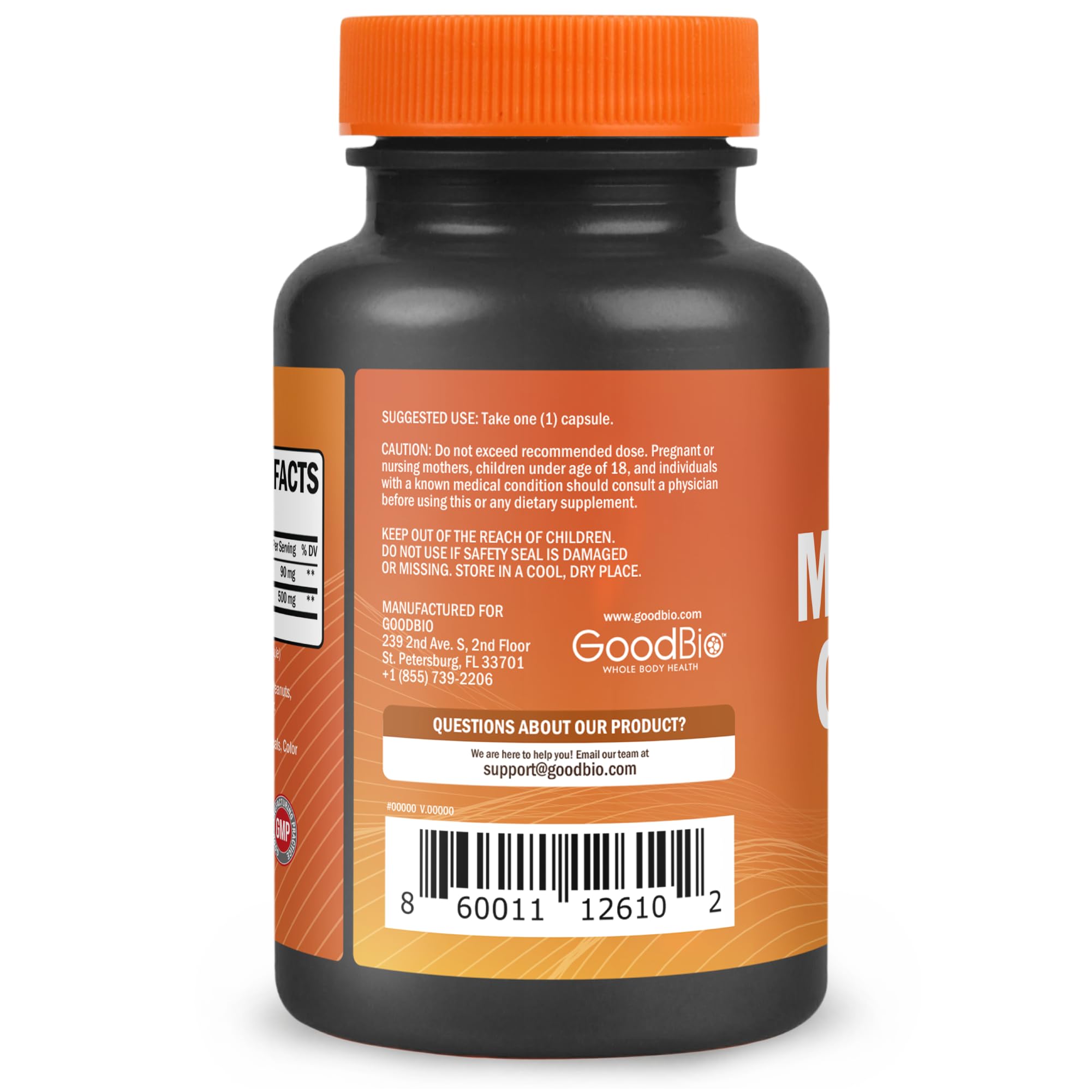 GOODBIO made in USA quality control stamp underlines trusted manufacturing