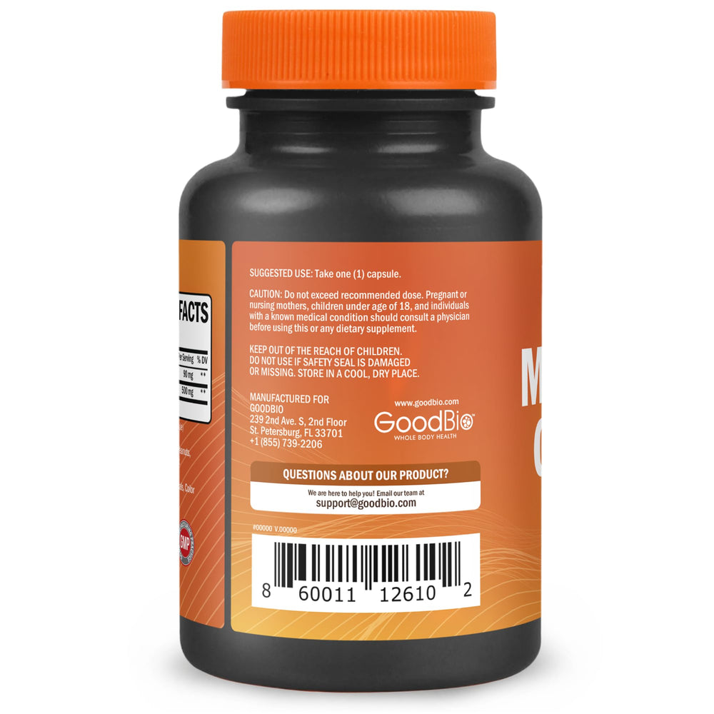 GOODBIO made in USA quality control stamp underlines trusted manufacturing