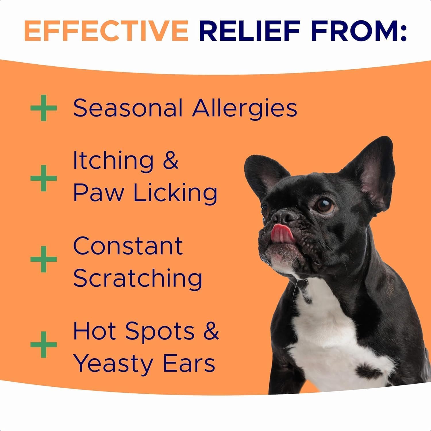 GOODGROWLIES dog allergy chews close-up showing chewy texture and palatability.