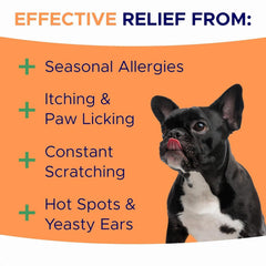 GOODGROWLIES dog allergy chews close-up showing chewy texture and palatability.