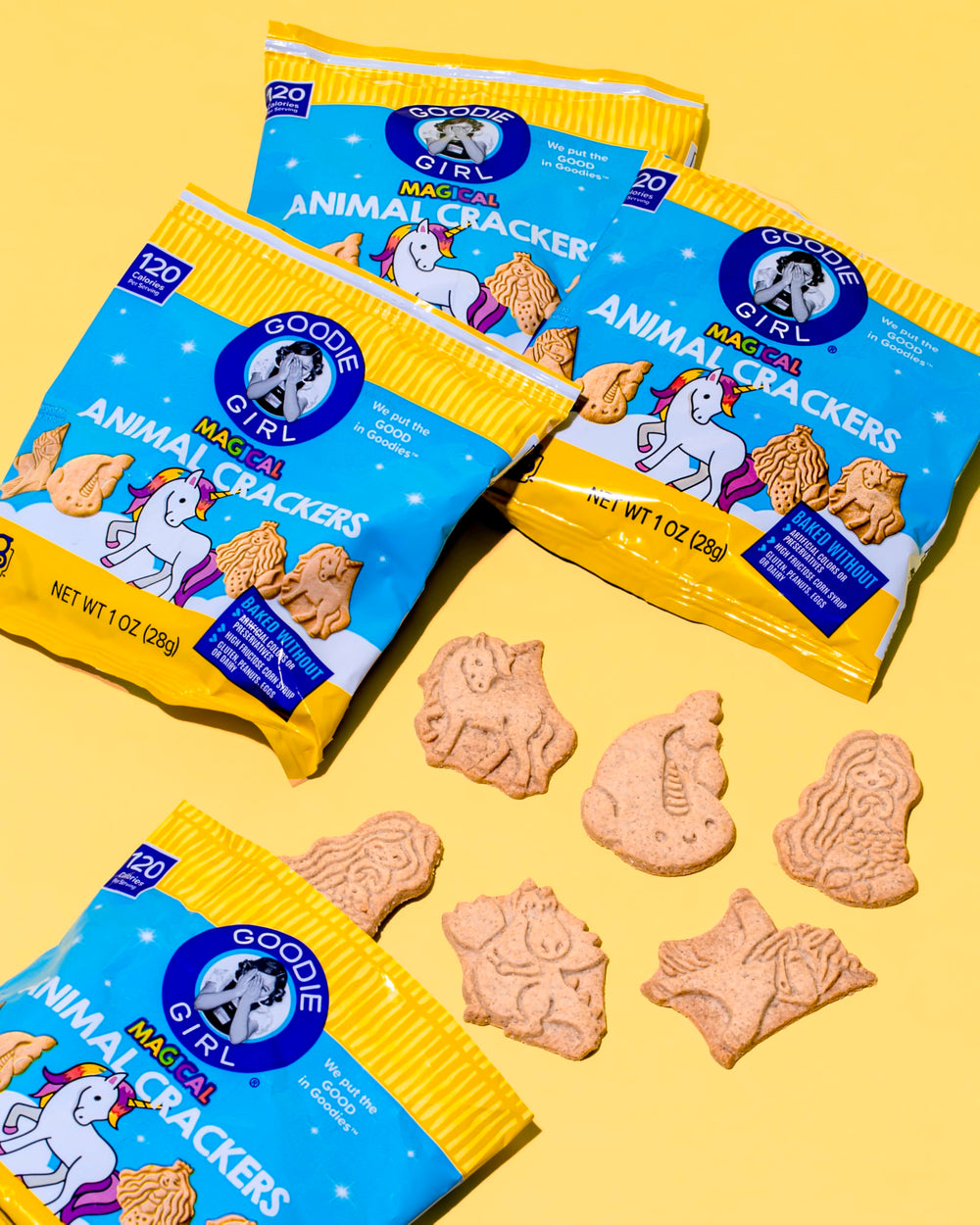 Goodie Girl Magical Animal Crackers no dairy or eggs, allergy-friendly snack.