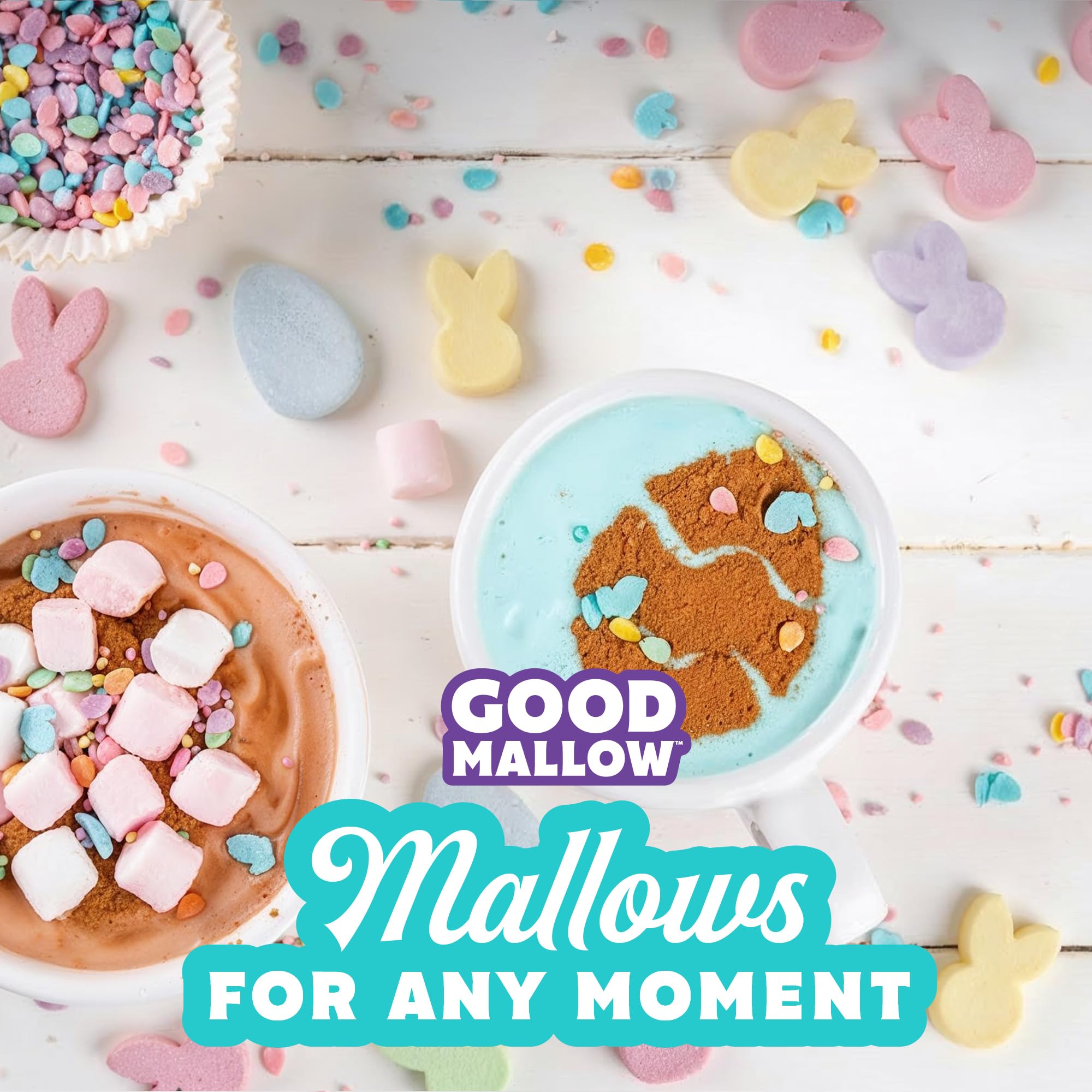 GoodMallow logo with dairy-free and gluten-free ingredients noted