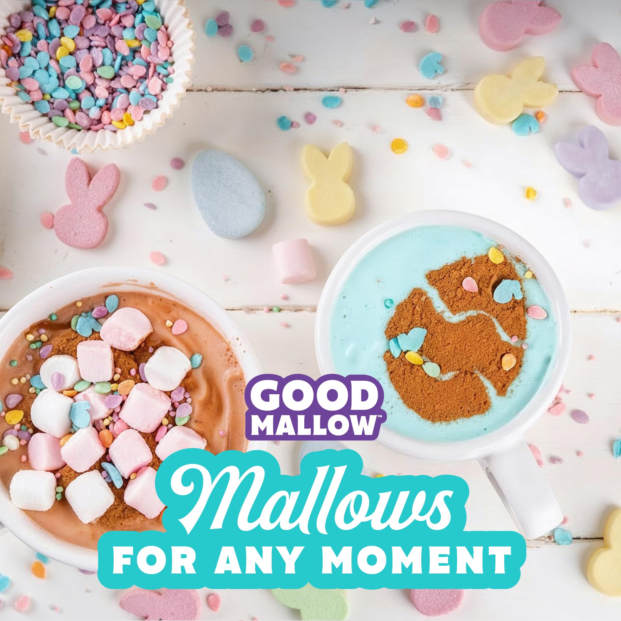 GoodMallow individually wrapped 4-packs, convenient for parties and classroom treats.