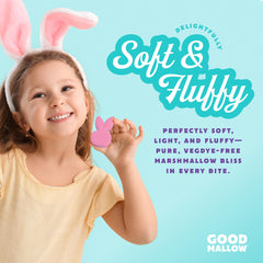 GoodMallow soft fluffy bunny marshmallows deliver a classic texture in every bite.