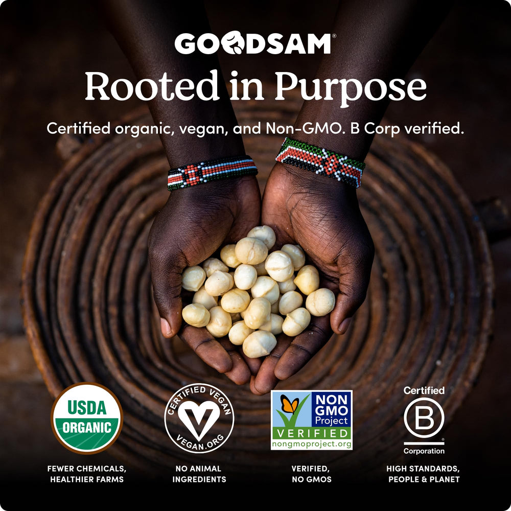 Packaging highlights sustainability and direct-from-farm sourcing for Goodsam.