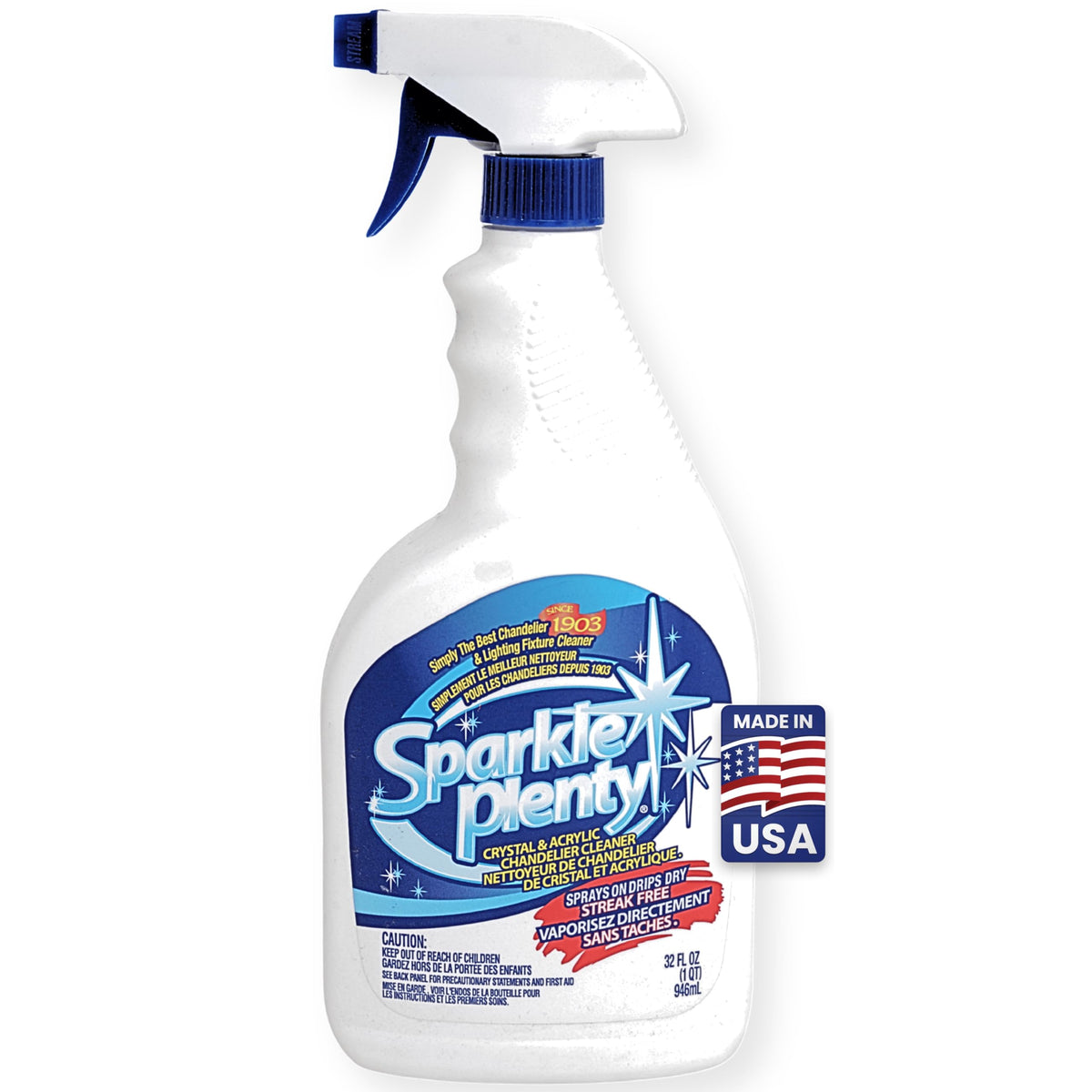 Goodscious Sparkle Plenty spray action demonstrates quick, streak-free chandelier cleaning