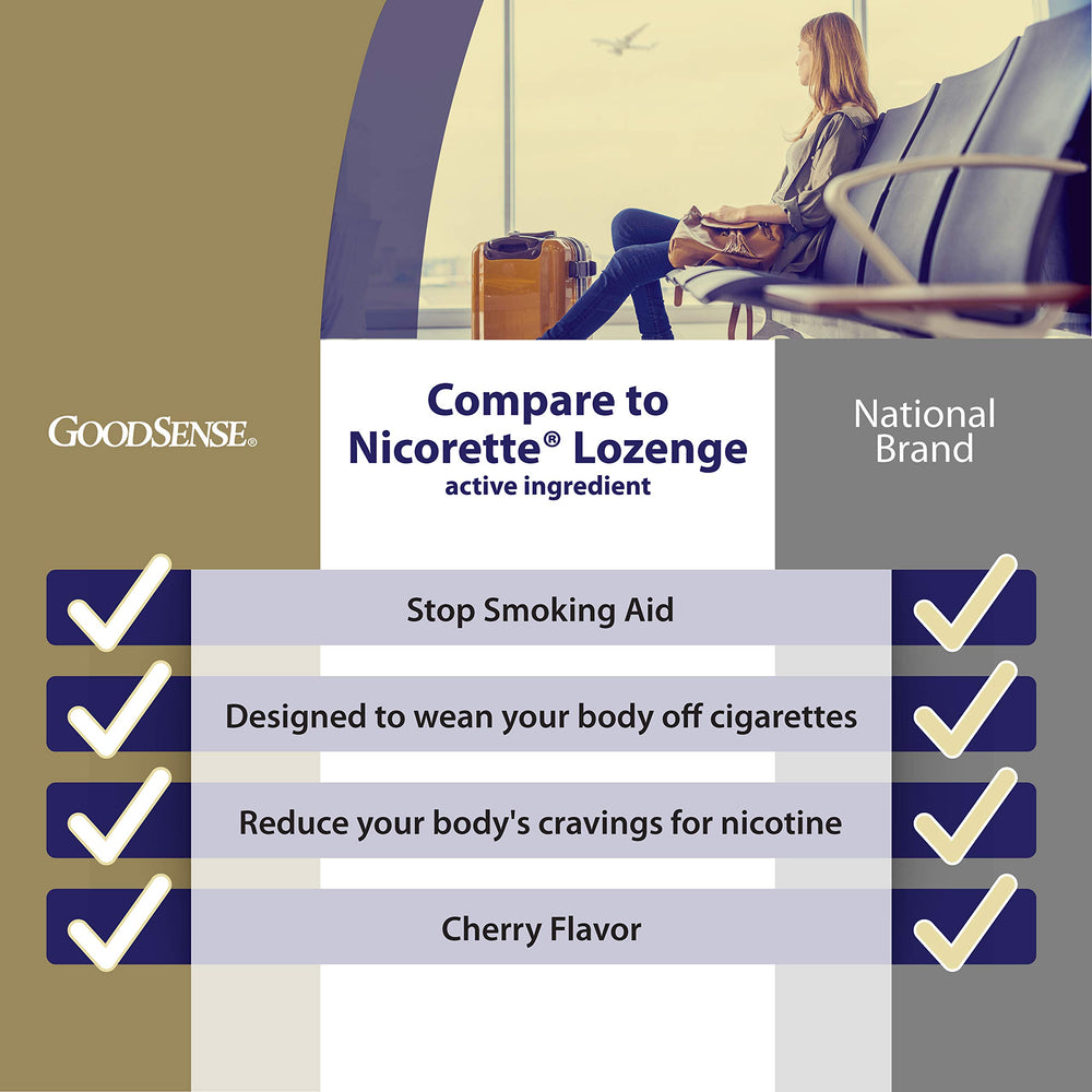 GoodSense cherry lozenge blister pack for on-the-go craving relief