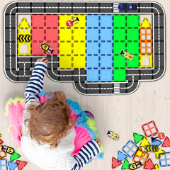 Goodtiles Road map intersection play: easy setup for early STEM skills.