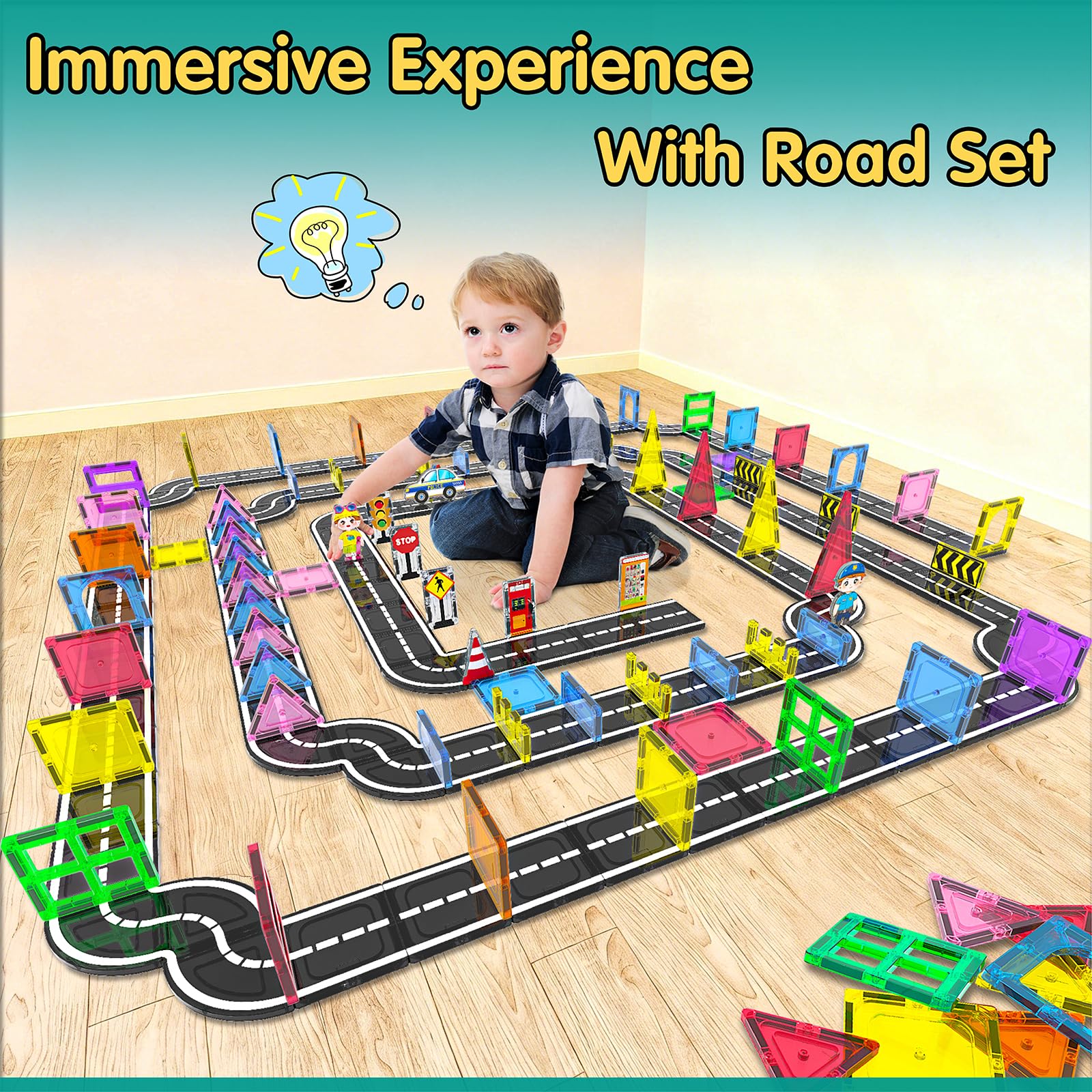 Goodtiles STEM-friendly play encourages problem-solving through city-building explorations.