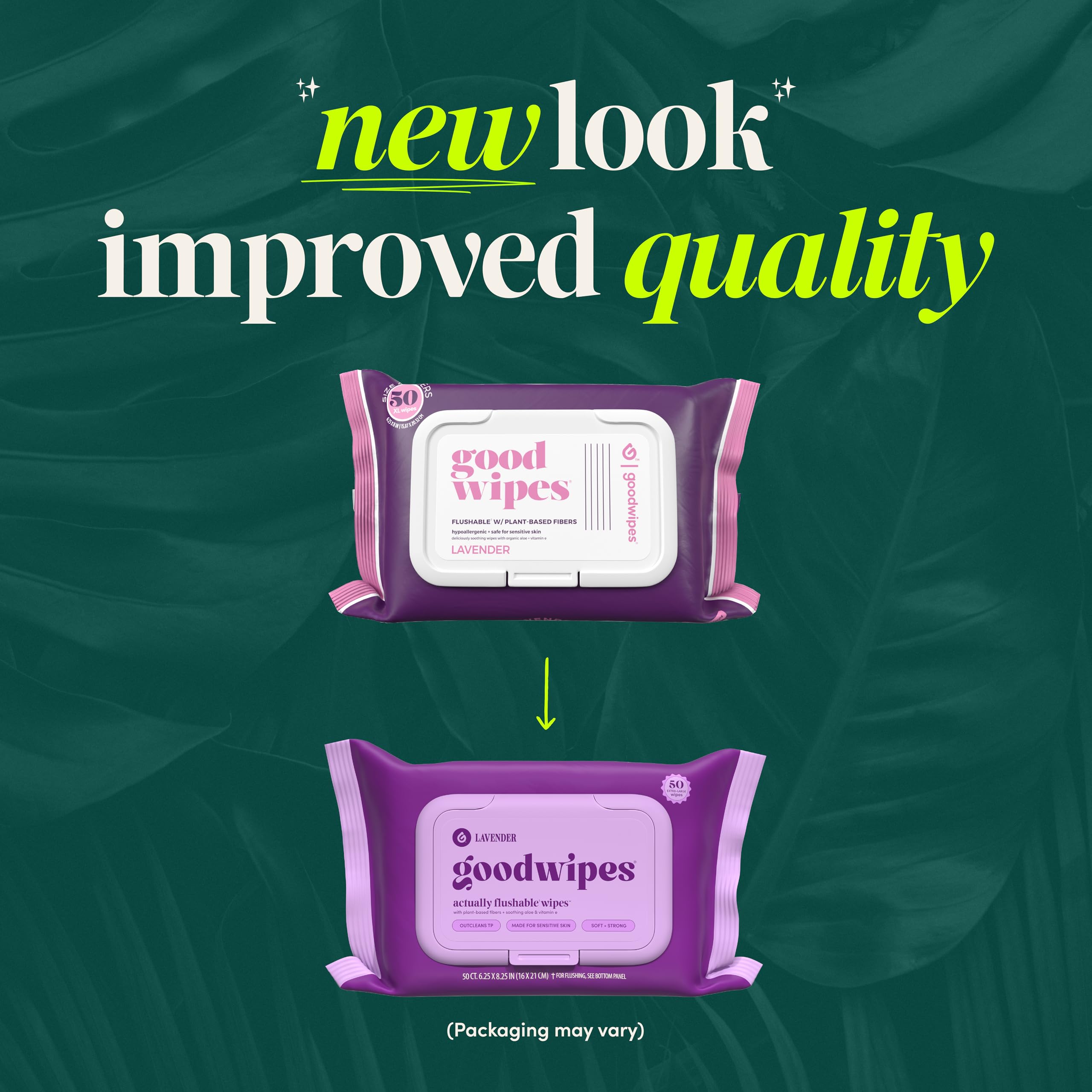 Close-up of plant-based fibers in Goodwipes wipes.