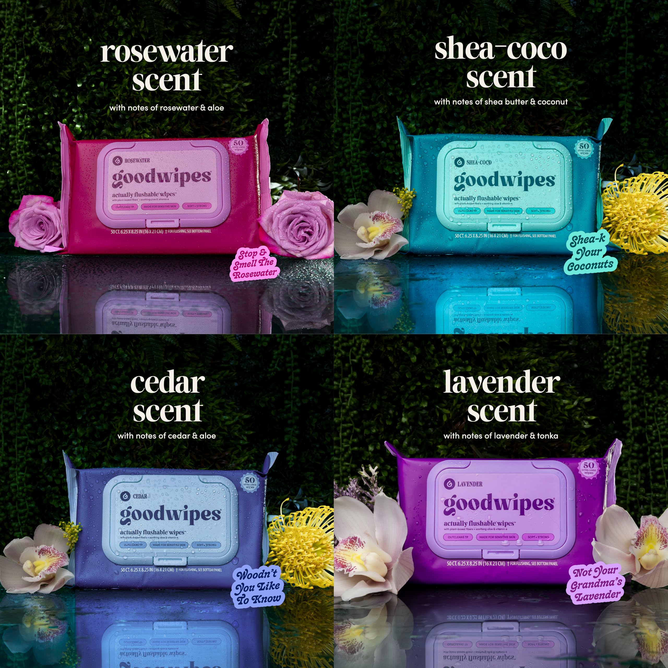 Goodwipes plant-based fiber flushable wipe highlight sustainability