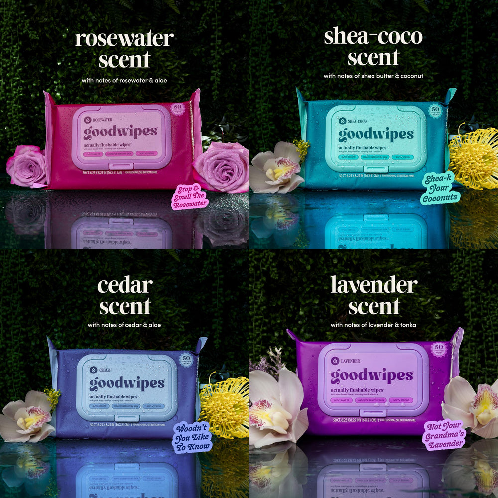 Goodwipes plant-based fiber flushable wipe highlight sustainability