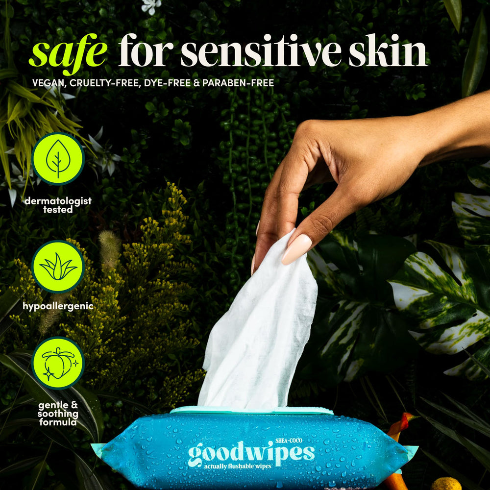 Goodwipes septic-safe label confirms INDA G4 compliance