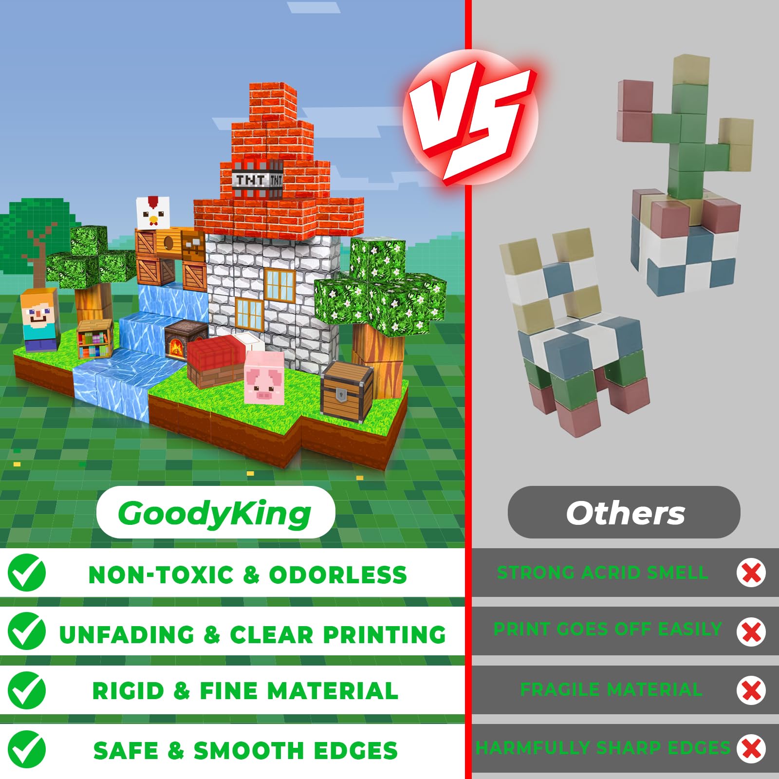 Goody King Magnetic Blocks child-building in progress for hands-on learning