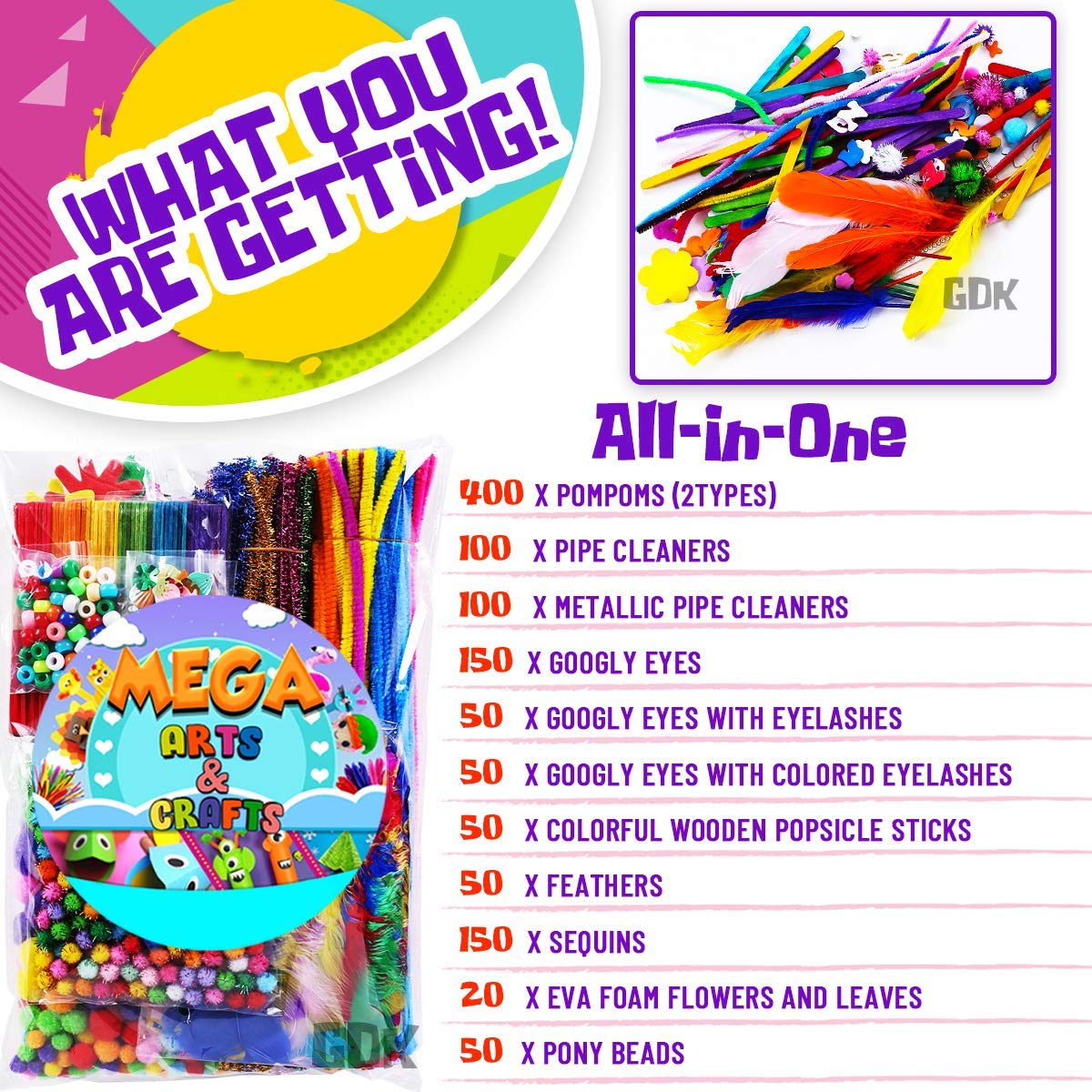 Goody King paint palette and brushes enable vibrant art sessions.