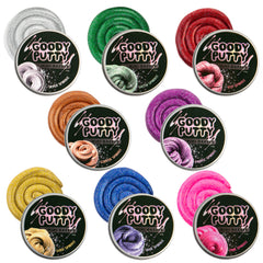 Goody Putty Mini Dazzle Blue Glitter Tin promotes tactile play and imaginative glittery fun.