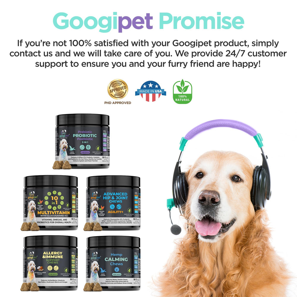 Googipet Probiotics produced in USA GMP facility for safety.