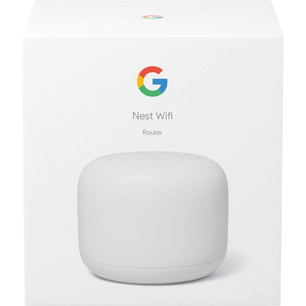 Google Nest Wifi app setup screen demonstrates easy network configuration.