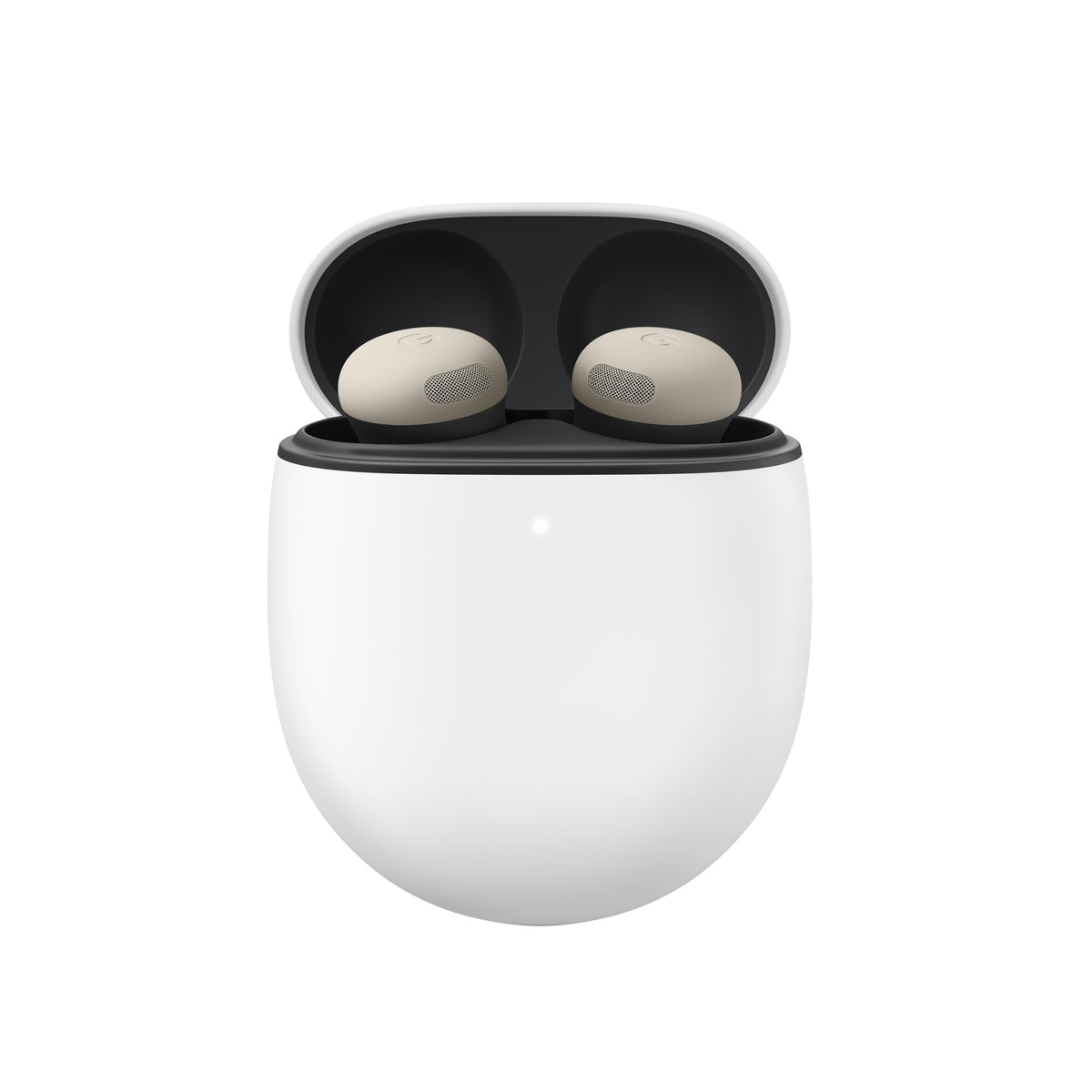 Google Pixel Buds Pro 2 earbuds in case for portable charging on the go.