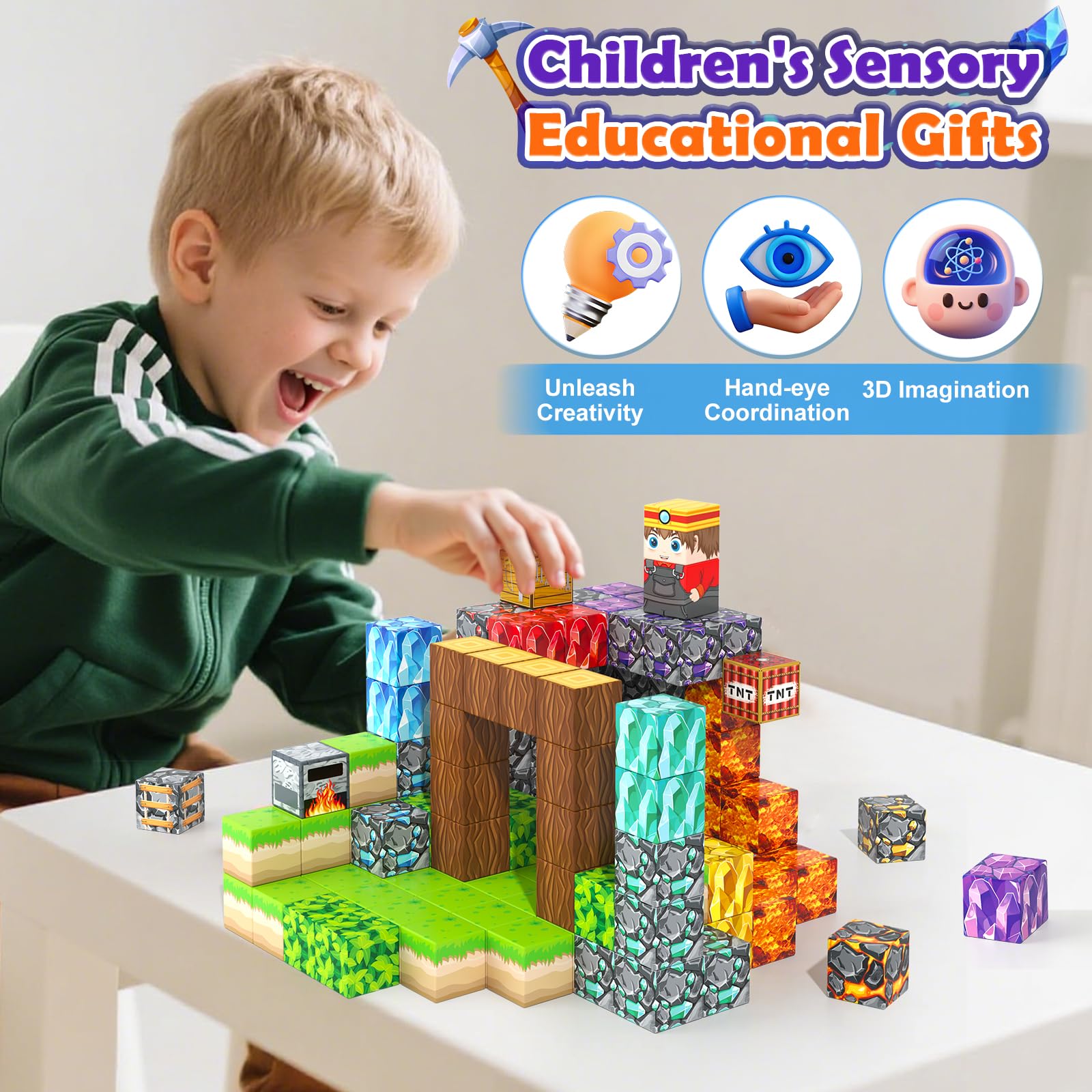 Gooidea Magnetic Blocks crystal formations spark creative building and exploration.