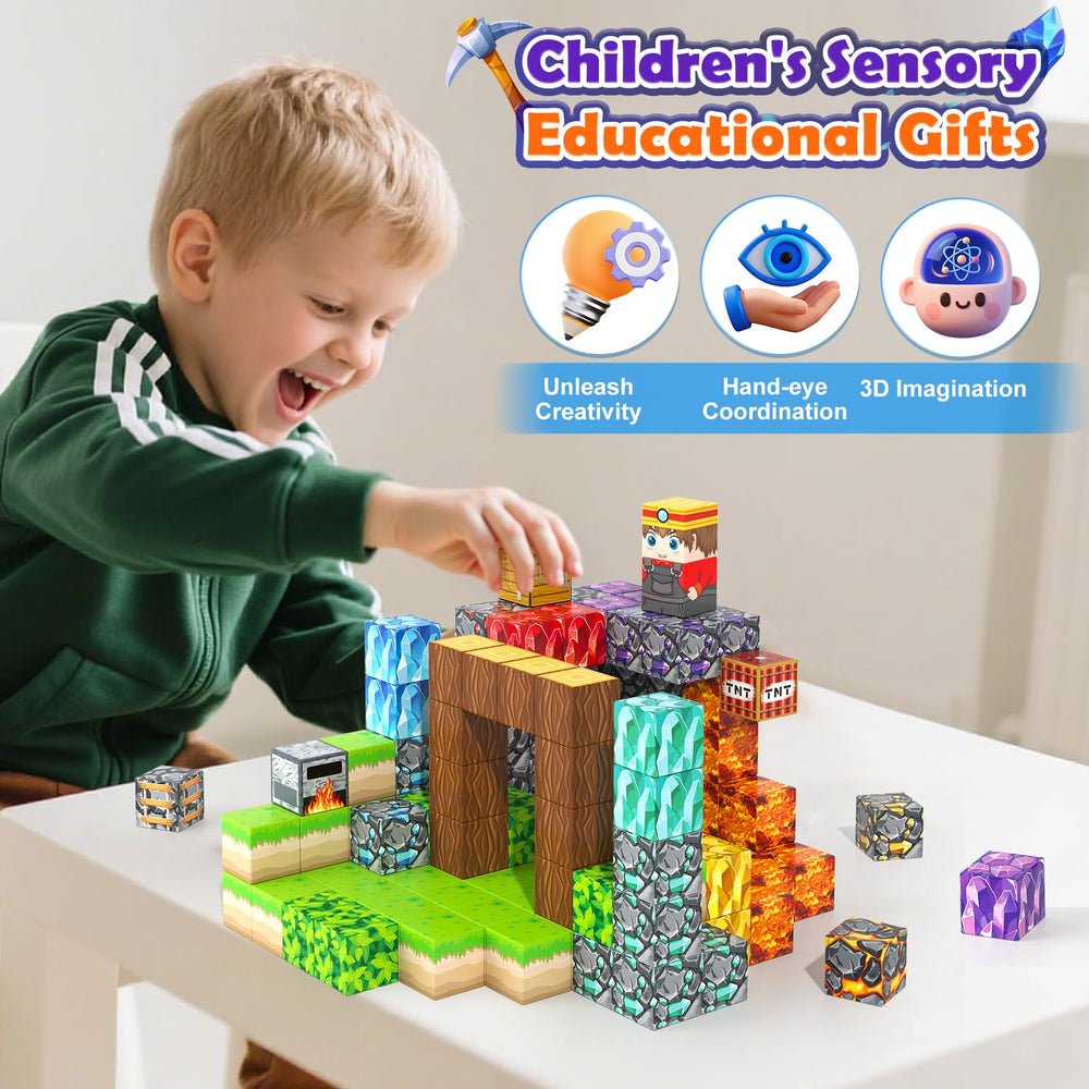 Gooidea Magnetic Blocks crystal formations spark creative building and exploration.