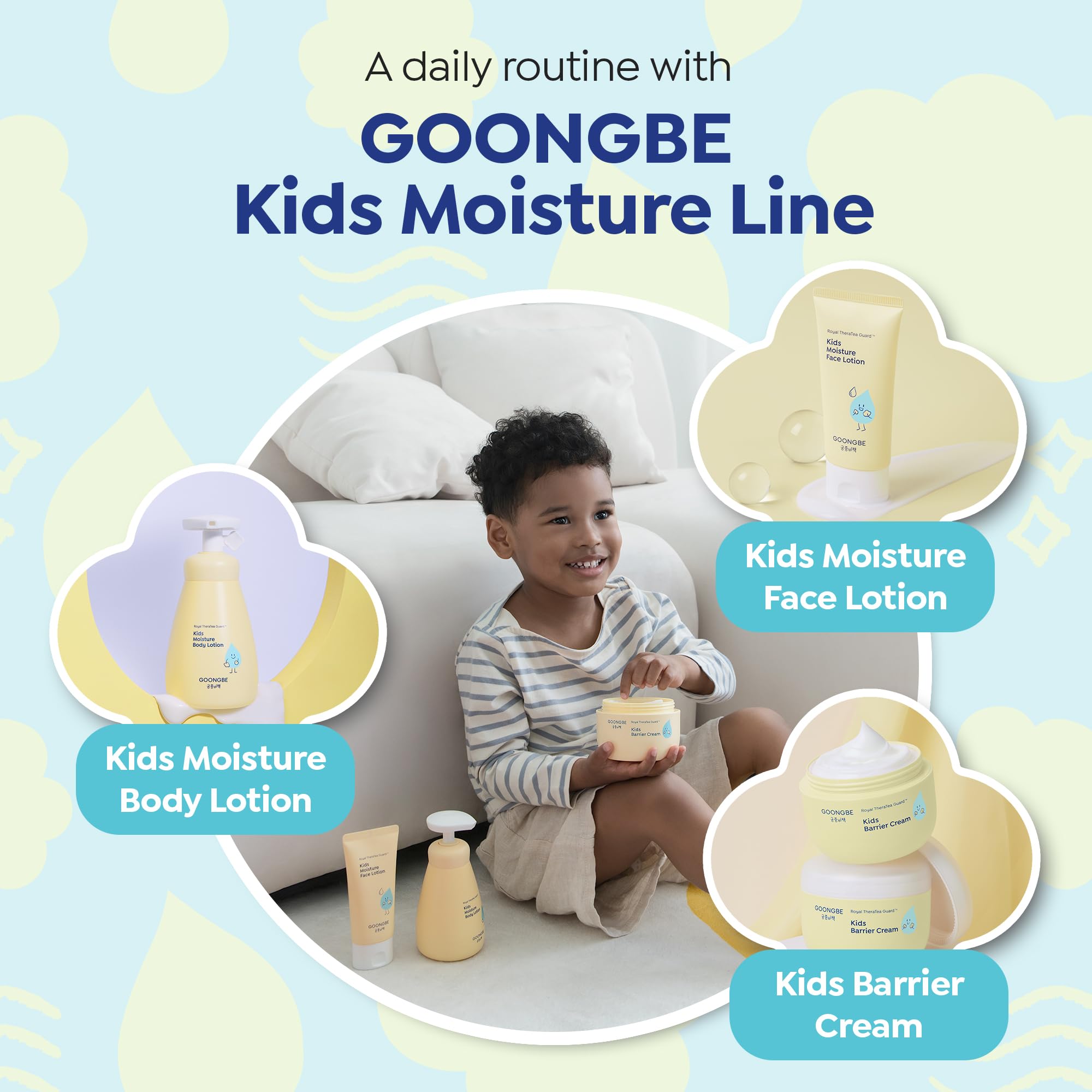 GOONGBE Kids Moisture Face Lotion suits busy mornings with quick absorption.