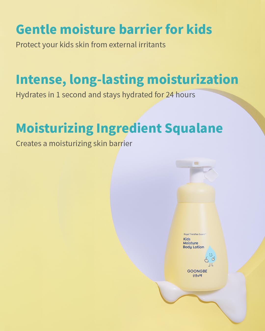 GOONGBE Kids Travel Toiletry Set micellar technology lifting dirt on skin.