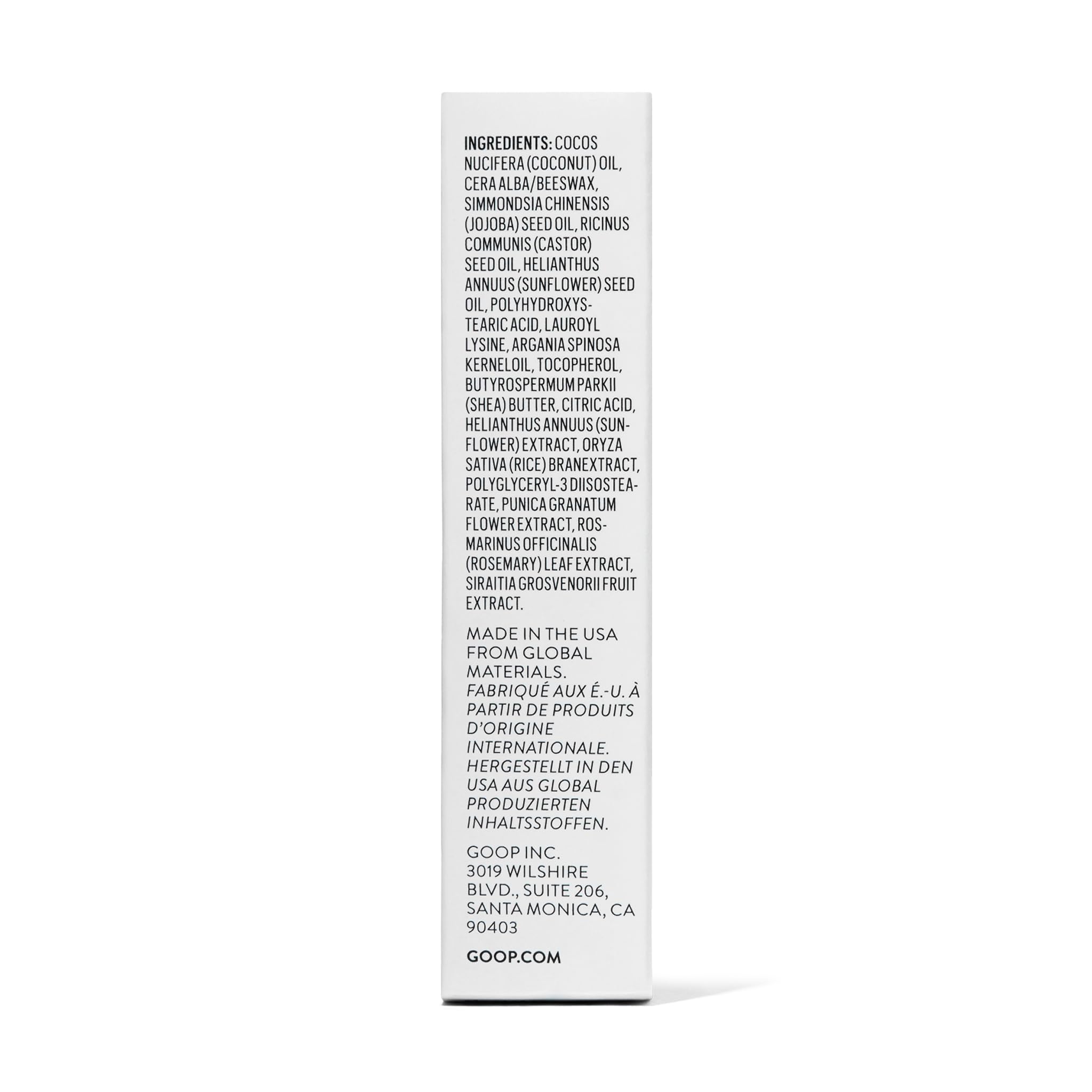 Goop Beauty Clean Lip Balm packaging ready for travel moisture