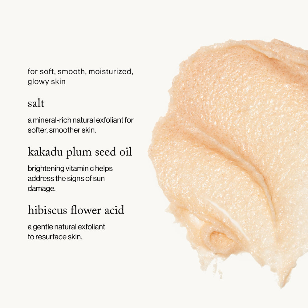 goop Beauty Microderm Body Polish mineral exfoliants visible in scrub