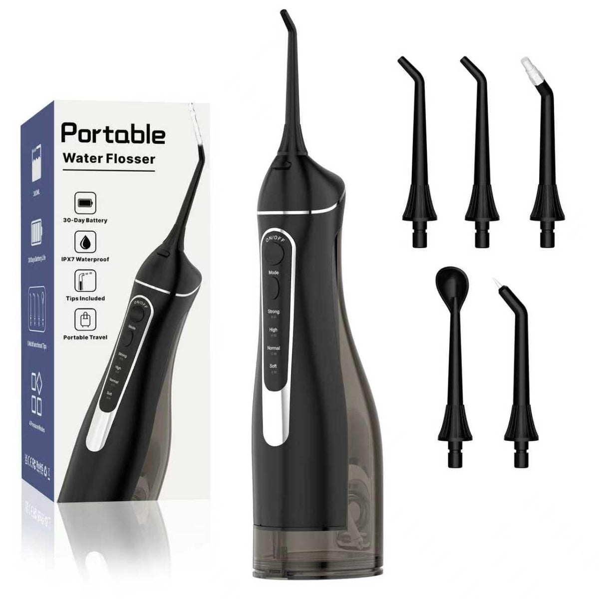 Goopick cordless water flosser with 300ml tank for deep cleaning between teeth and gums