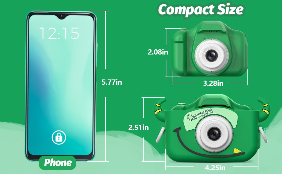 Goopow Kids Camera back view with kid-friendly controls.