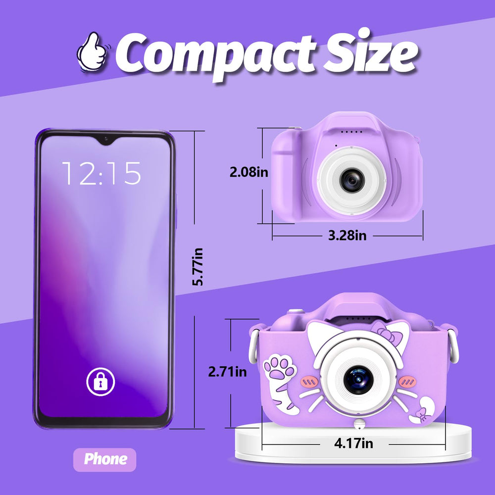 Goopow Kids Camera compact size for easy family outings.